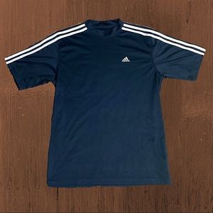 Navy Blue Adidas Track Shirt / Casual Shirt Size M